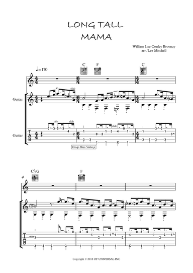 Long Tall Mama (arr. Lee Mitchell)