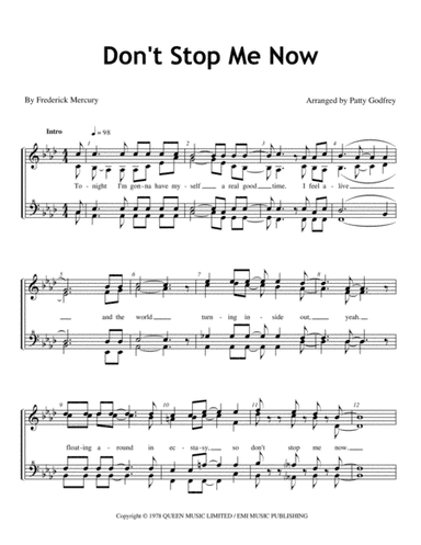 Don't Stop Me Now (arr. Patty Godfrey)