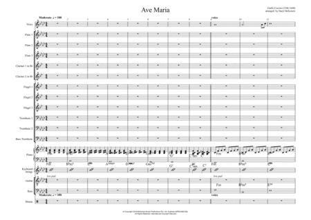 Ave Maria (Caccini) for Soprano Voice and Big Band Key of F minor (arr. Daryl McKenzie)