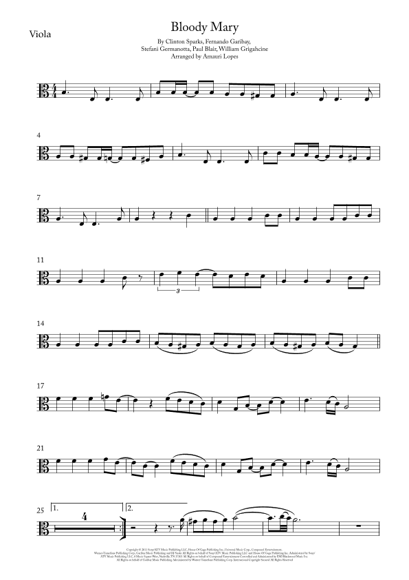 Bloody Mary (arr. Amauri Lopes)