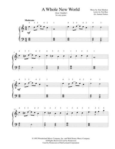 A Whole New World (from 'Aladdin') (arr. Samuel Stokes)