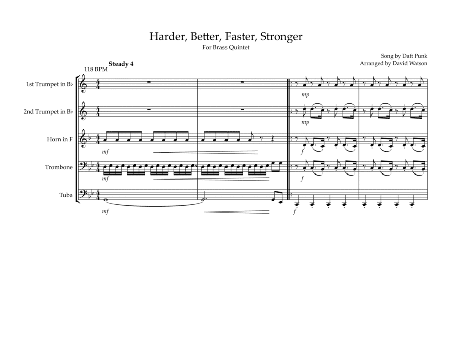 Harder, Better, Faster, Stronger (arr. David Watson)