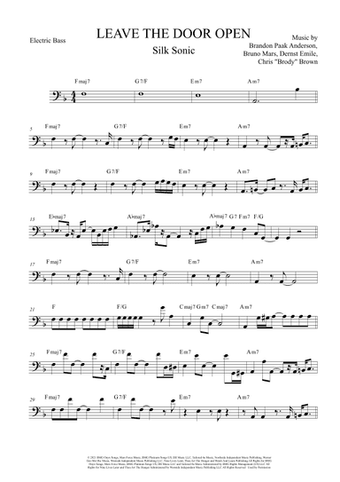 Leave The Door Open (arr. The Sheet Music Library)