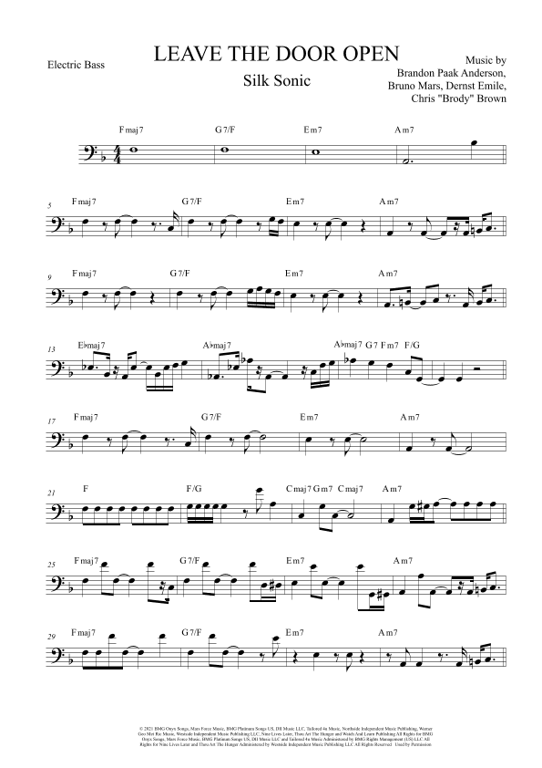 Leave The Door Open (arr. The Sheet Music Library)