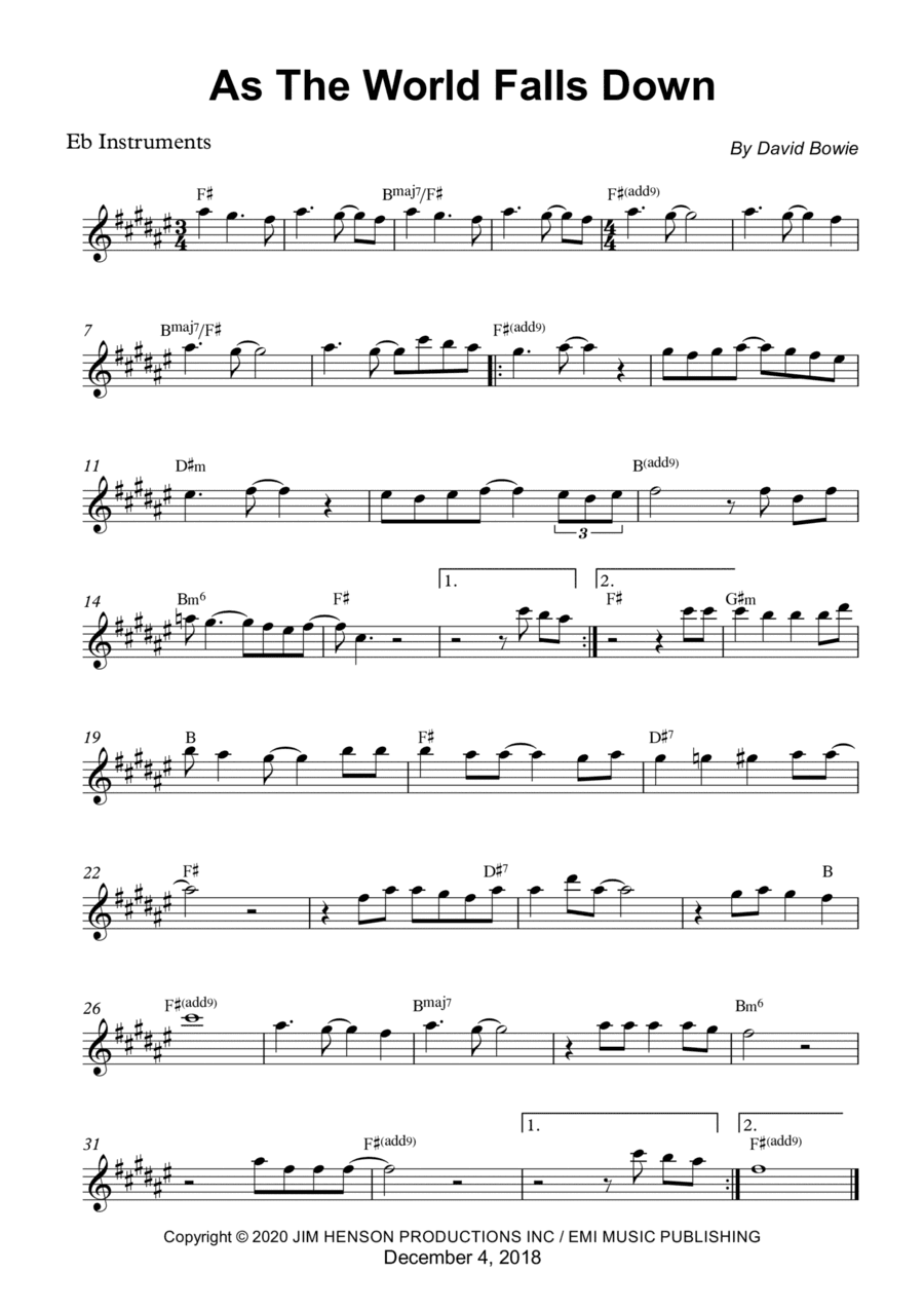 As The World Falls Down (arr. Wesley S. SIlva)