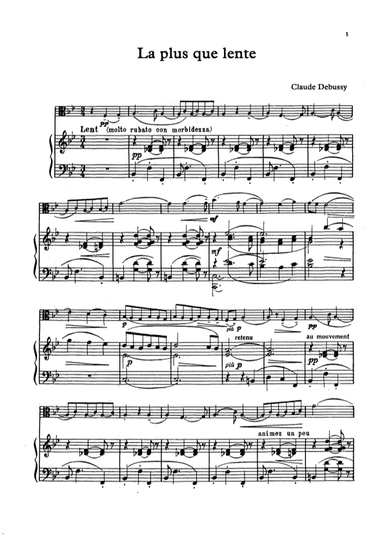 La plus que lente (arr. Unknown)