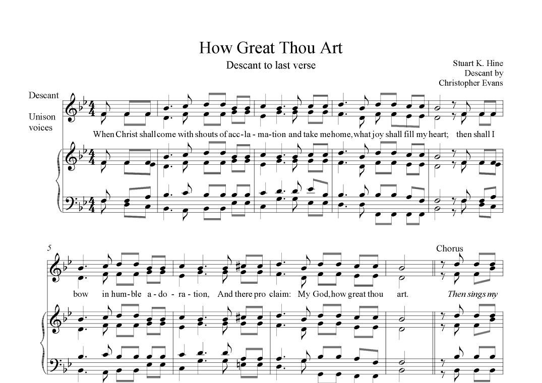 How Great Thou Art Descant