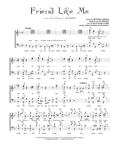 Friend Like Me (arr. David Wright)