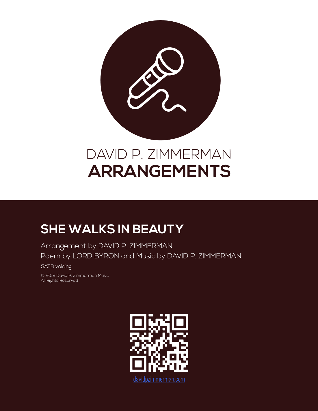 She Walks in Beauty (SATB)