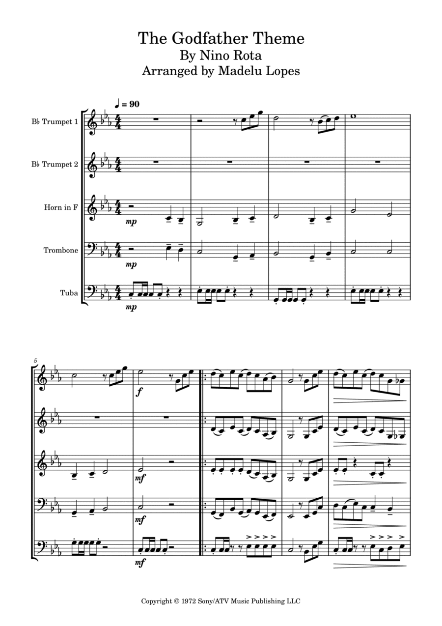 The Godfather (love Theme) (arr. Madelu Lopes)