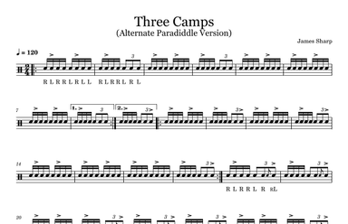 Three Camps - Alternative Paradiddle version