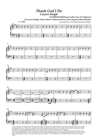 Thank God I Do (arr. ezequiel zeferino)