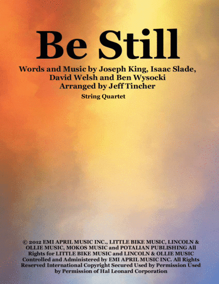 Be Still (arr. Jeff Tincher)