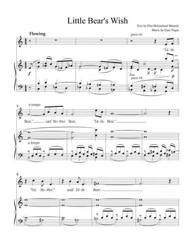 Little Bear's Wish, for voice and piano (or voice and string quartet)