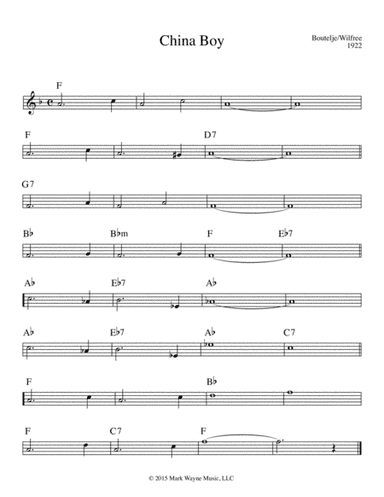China Boy (arr. Mark Huxhold)
