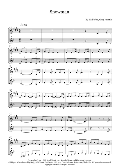 Snowman (arr. Fernanda Moura)