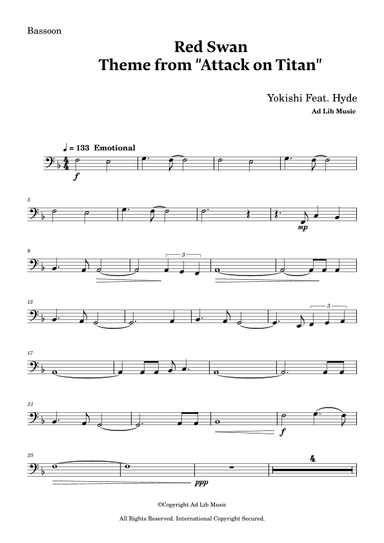 Red Swan (arr. Charles Lam)
