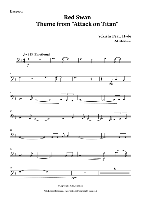 Red Swan (arr. Charles Lam)