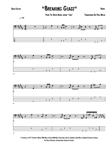 Breaking Glass (arr. Accubass)