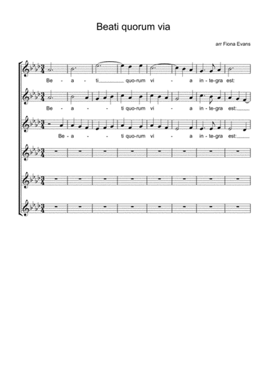 Beati Quorum Via (arr. Fiona Evans)