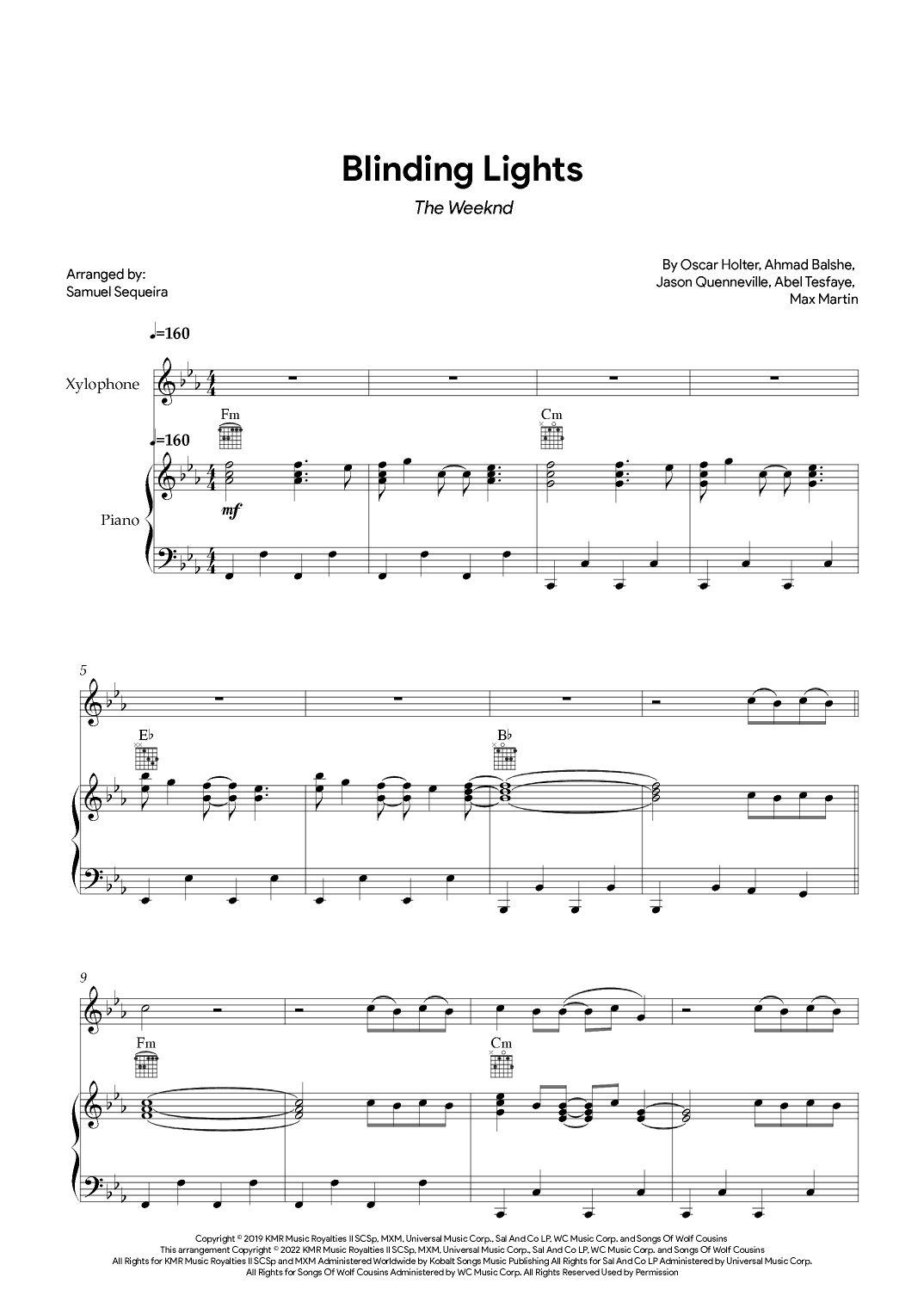 Blinding Lights (arr. Samuel Sequeira)