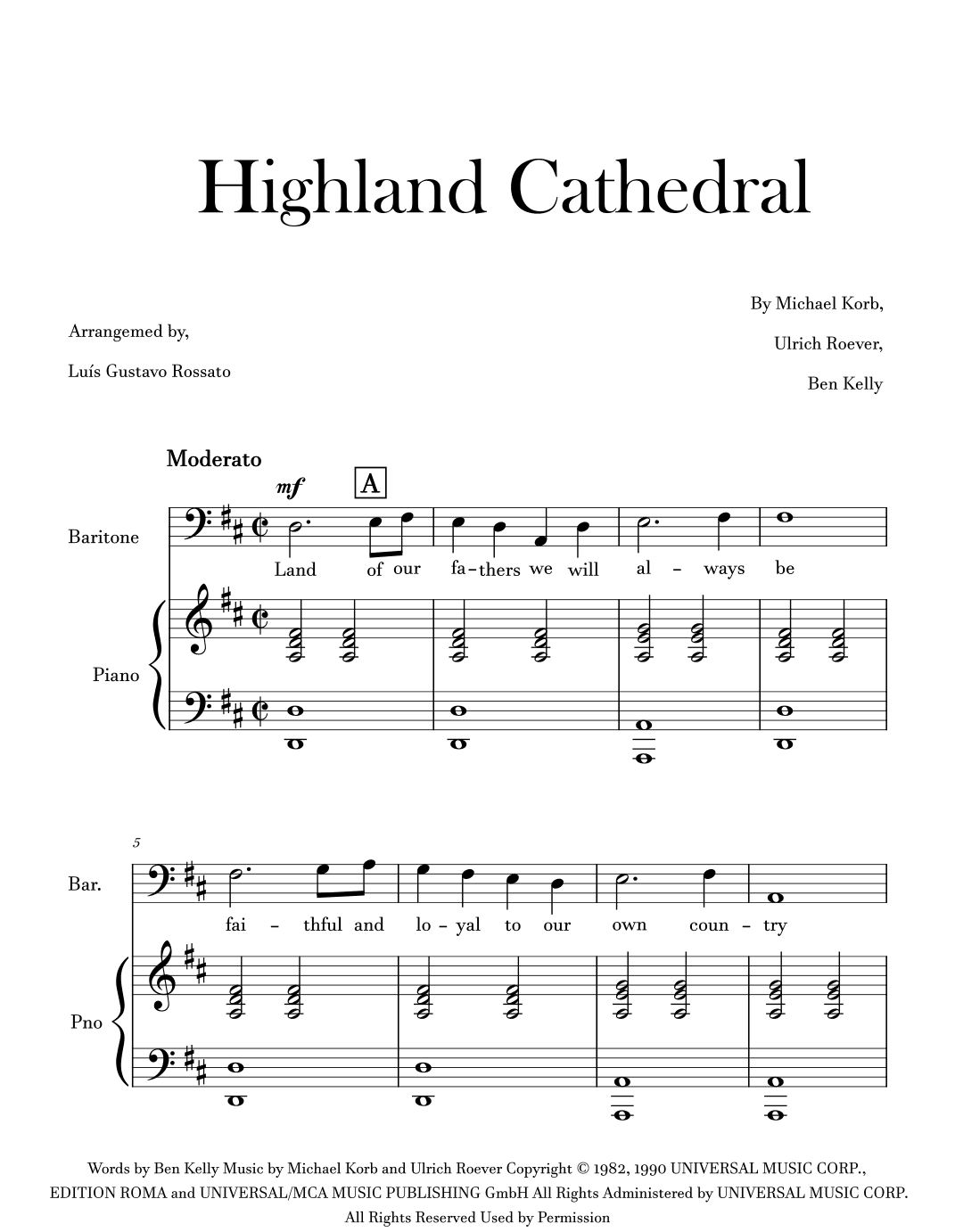 Highland Cathedral (arr. Luís Gustavo Rossato)