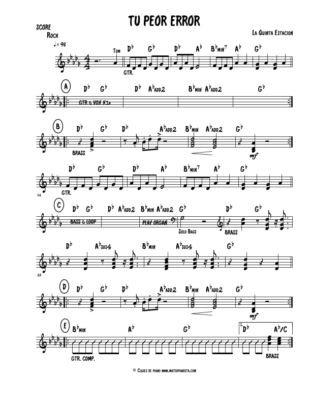Tu Peor Error (arr. Mateo Aguilar)