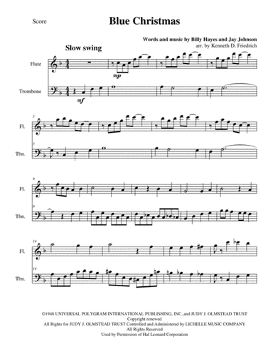 Blue Christmas (arr. Kenneth D. Friedrich)