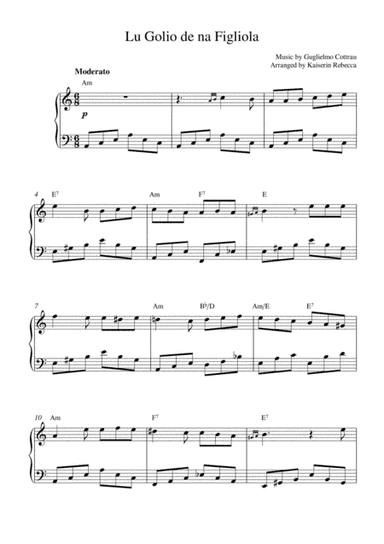 Lu Golio de na Figliola (arr. Kaiserin Rebecca)