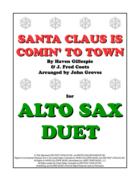 Santa Claus Is Comin' To Town (arr. John Groves)