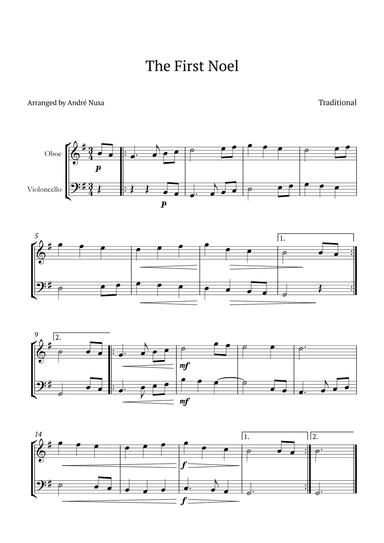 The First Noel (arr. André Nusa)