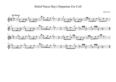 Relief Nurse Hay's Depature For Coll