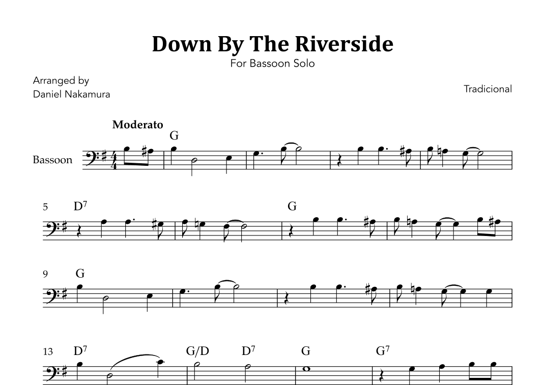 Down By The Riverside (For Bassoon Solo) (arr. Daniel Nakamura)