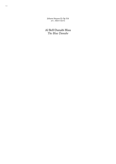 The Blue Danube (arr. Albert Sierra)