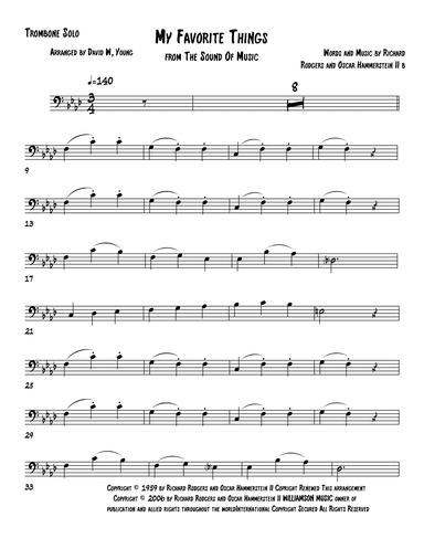 My Favorite Things (arr. David W. Young)