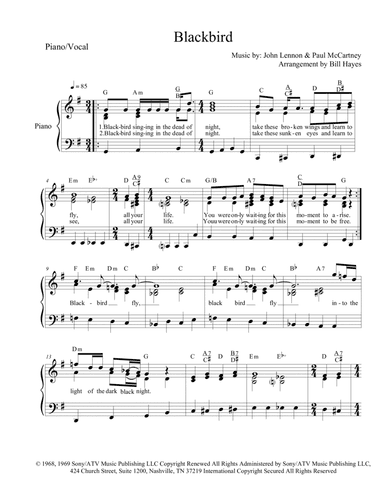 Blackbird (arr. Bill Hayes)