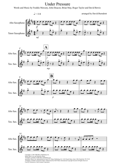 Under Pressure (arr. David Burndrett)