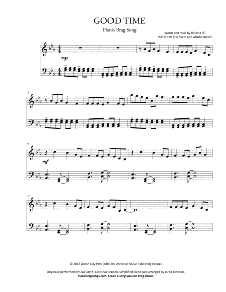 Good Time (arr. Jared Johnson)