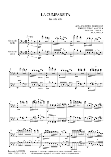 La Cumparsita (arr. Adrian Varela)