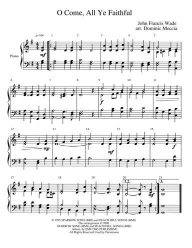 O Come All Ye Faithful (arr. Dominic Meccia)