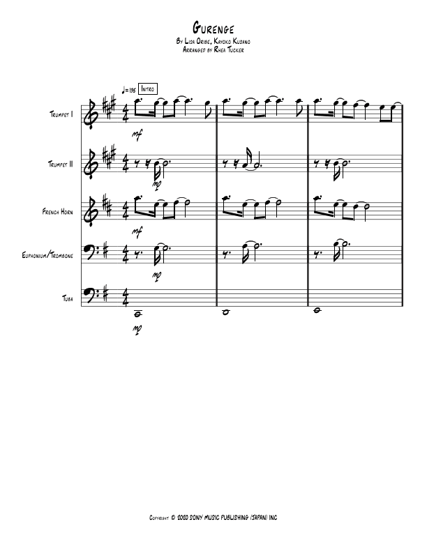 Gurenge (arr. Rhea Tucker)