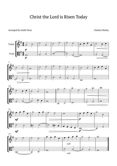 Christ the Lord is Risen Today (arr. André Nusa)