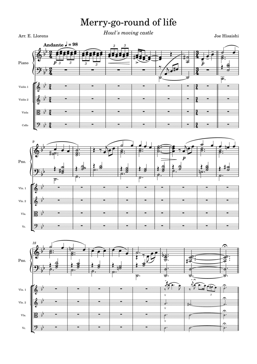 Merry-go-round Of Life (arr. Enrique Llorens)