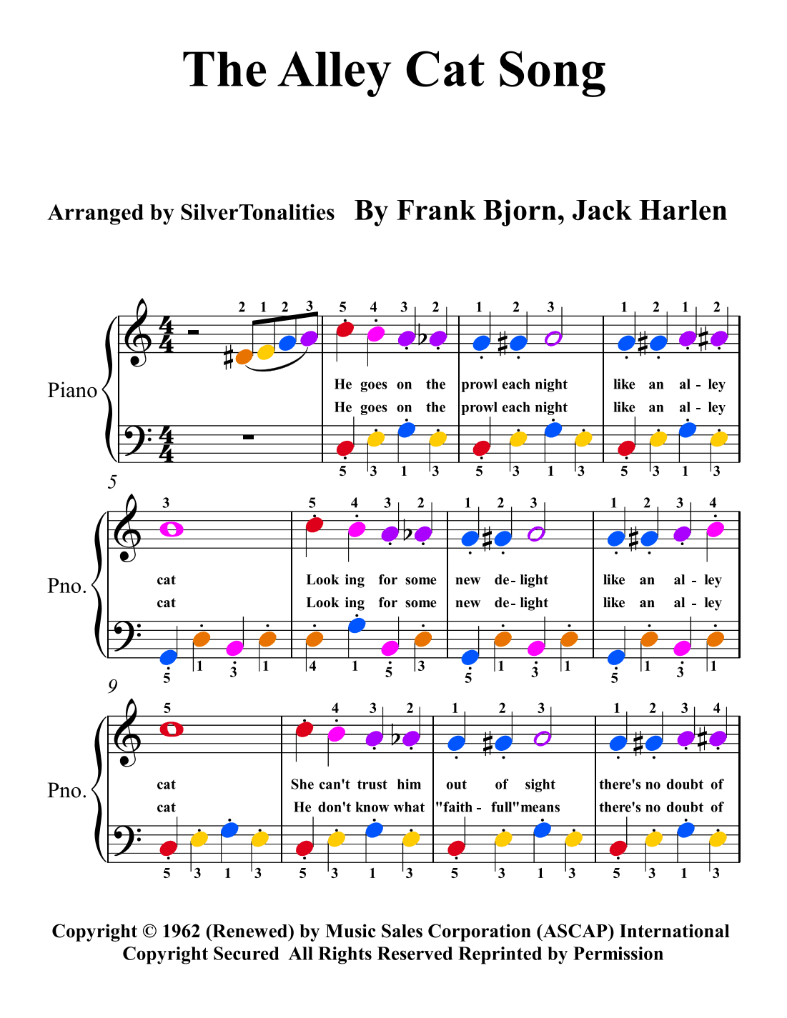 Alley Cat Song (arr. SilverTonalities)