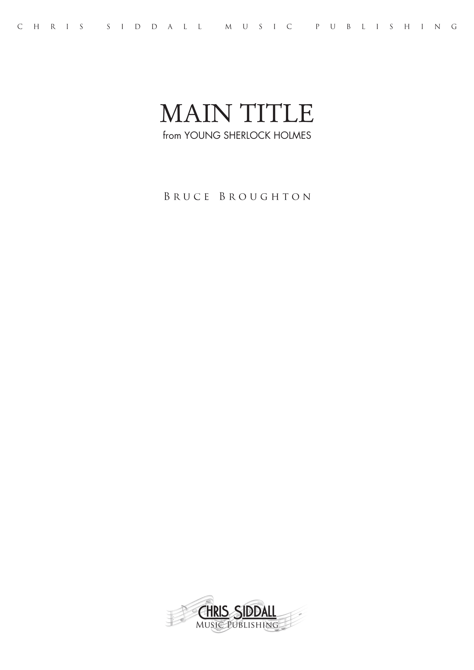 Young Sherlock Holmes Main Theme - Score Only (arr. Chris Siddall)