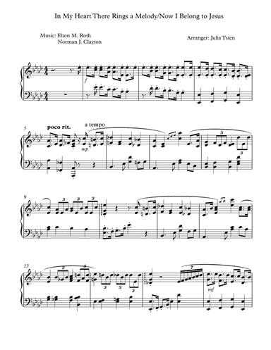 In My Heart There Rings a Melody (Medley) (arr. julia tsien)