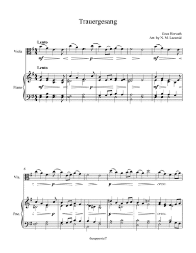 Trauergesang (arr. Nick Lacanski)