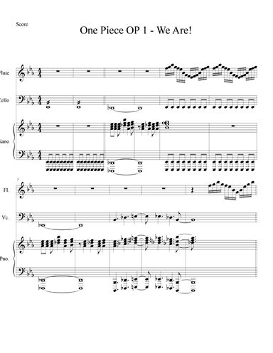 One Piece OP 1 - We Are Trio Flute Cello Piano