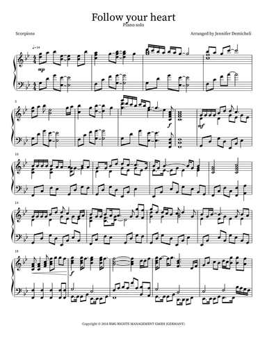 Follow Your Heart (arr. Jennifer Demicheli)