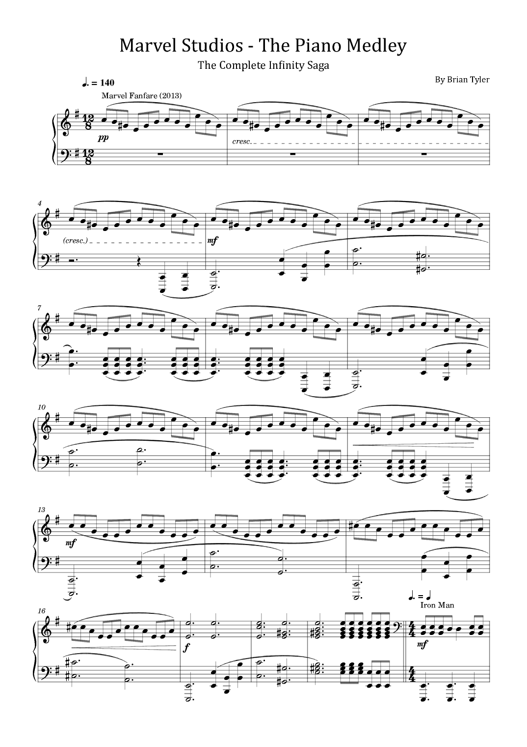 Marvel Studios Fanfare (arr. poon)